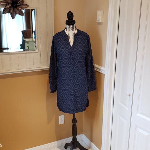 BANANA REPUBLIC Printed Long Sleeve Dress - Picture 1 of 8
